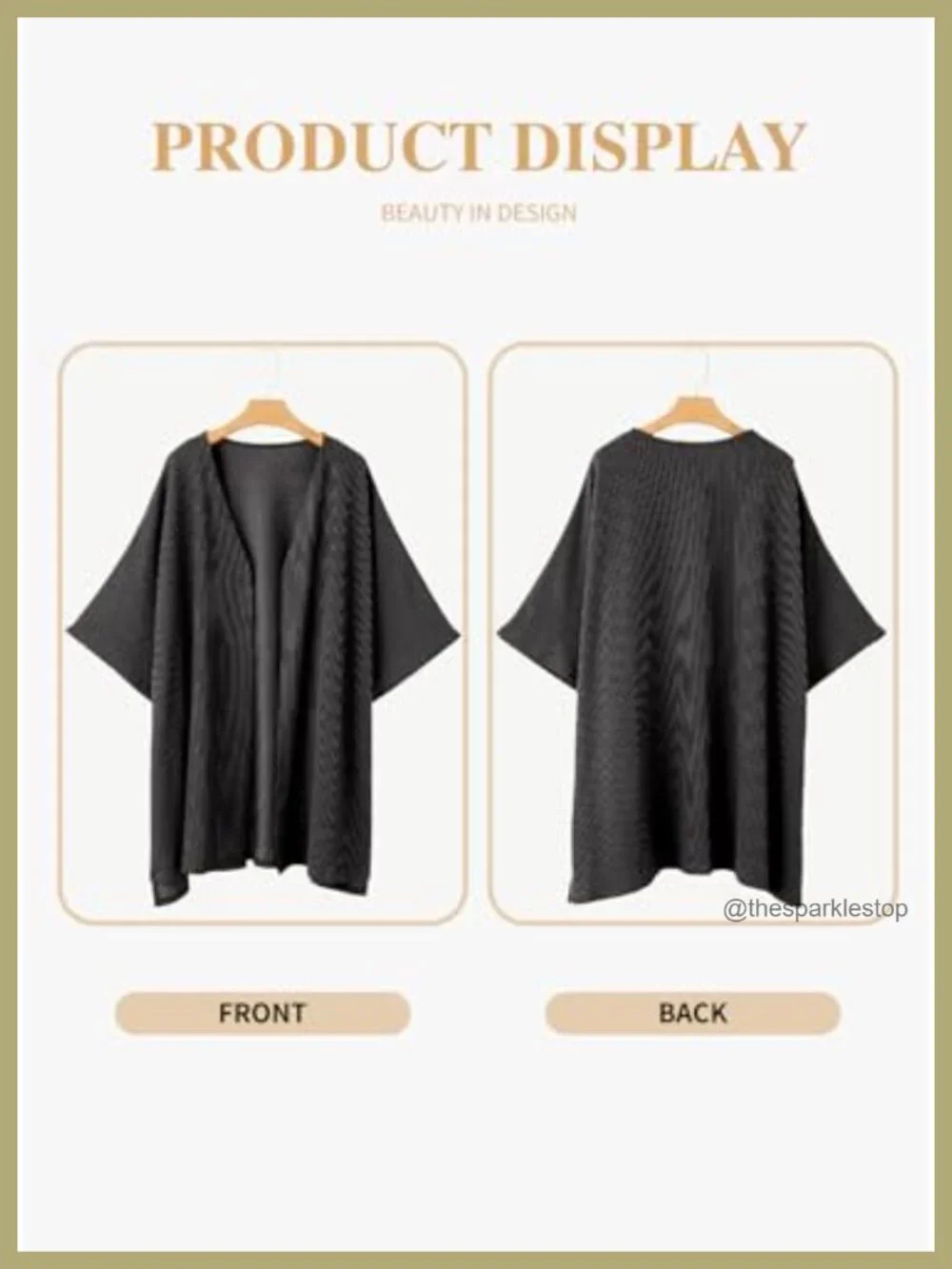 Plus Size Ribbed Knit Cardigan, Half Sleeve Open Front Kimono, Lightweight